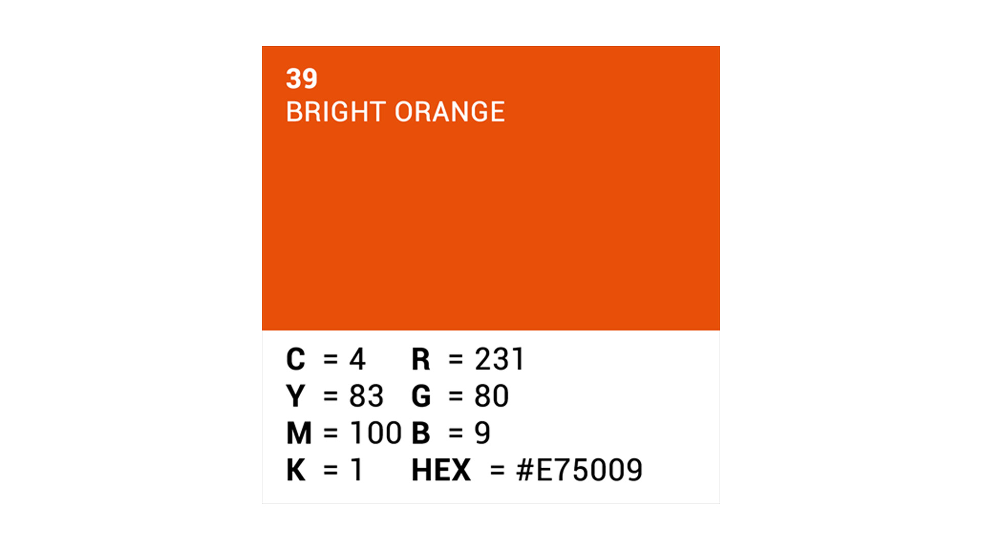 Fondale Superior 111439 in carta colore 39 Bright Orange 2.72 x 11 m