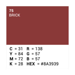 Fondale Superior 111475 in carta colore 75 Brick 2.72 x 11 m