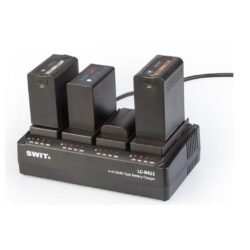 Caricabatterie Swit LC-D421B per 4 batterie DV di vario tipo per batterie Panasonic VBG