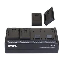 Caricabatterie Swit LC-D421D per 4 batterie DV di vario tipo per serie Panasonic VBR/CGA