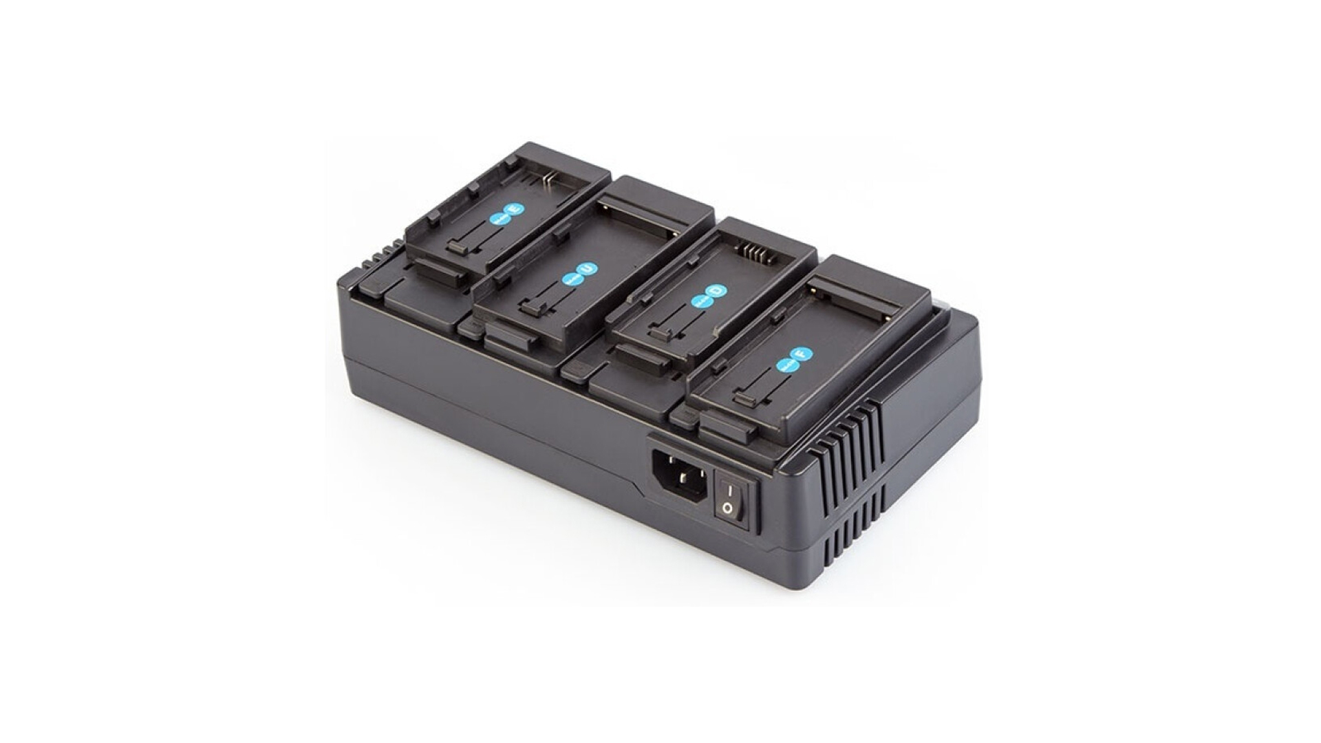 Caricabatterie Swit LC-D421D per 4 batterie DV di vario tipo per serie Panasonic VBR/CGA