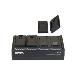 LC-D421_Swit_Cargador para 4 pilas DV de varios tipos con placas intercambiables