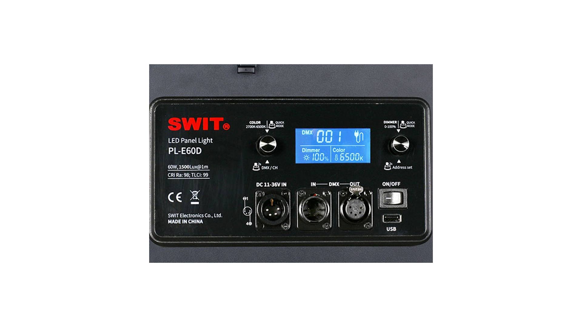 Pannello LED portatile Swit PL-E60 SMD con DMX bicolore 60 W