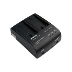 Swit S-3602C Caricabatterie doppio con adattatore per Canon tipo BP-9XX con carica simultanea