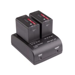 Caricabatterie doppio con adattatore Swit S-3602D per batterie Panasonic VW-VBD e CGA