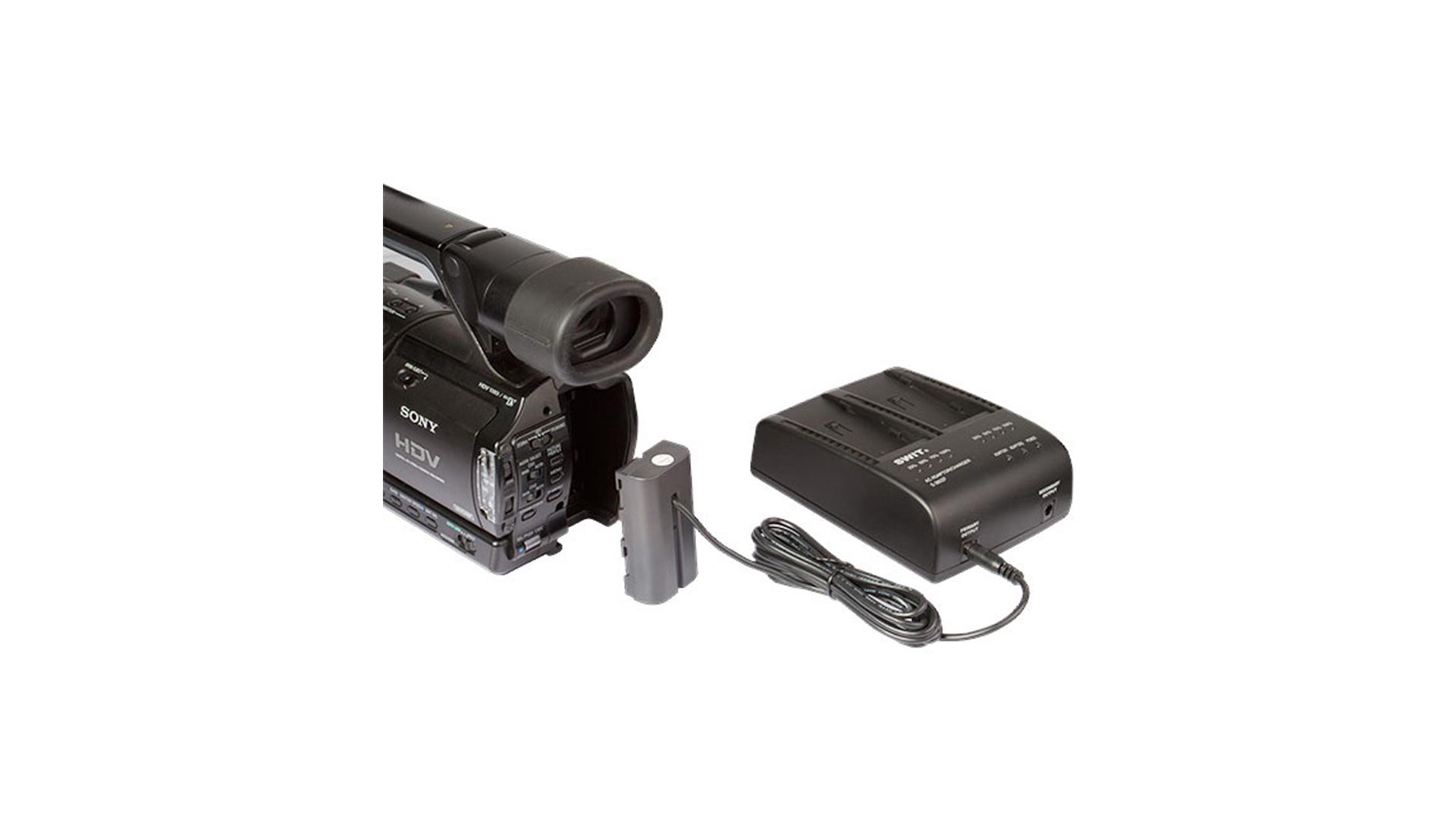 S-3602F_Swit_Caricabatterie doppio con adattatore per Sony tipo NP con carica simultanea