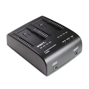 Caricabatterie doppio con adattatore Swit S-3602V per batterie JVC BN-VF