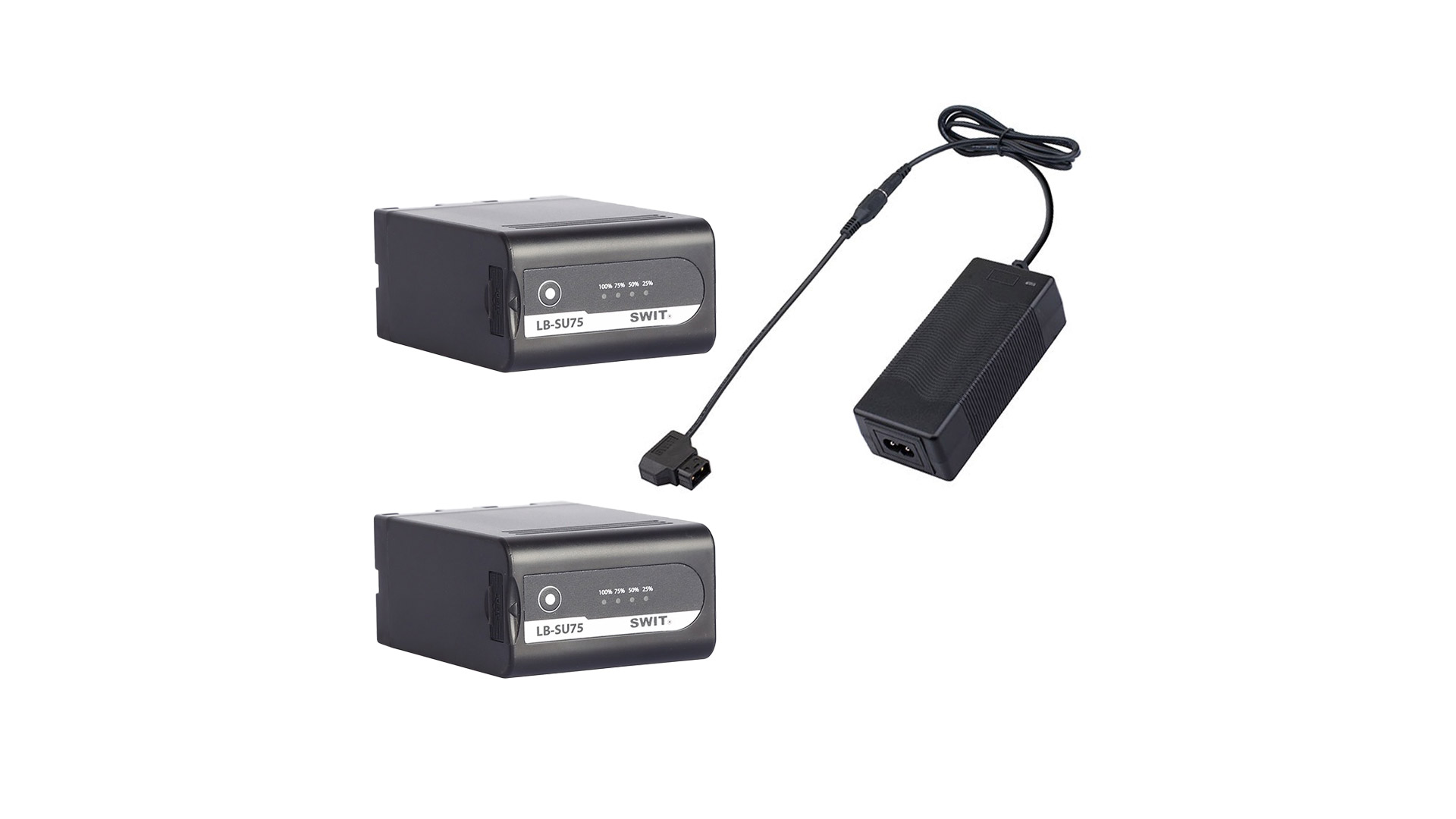 Swit LB-SU75*2+PC-U130B2 KIT con caricabatterie PC-U130B e doppia batteria LB-SU75