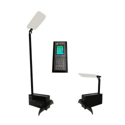 Telescript MPS Hdwr+Cs Set da 2 Base Teleprompter Public Speaking motorizzato con controller manuale e custodia