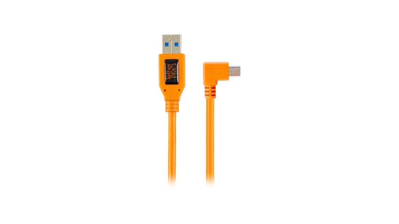 CU51RT02-ORG_TETHERTOOLS_TetherPro adattatore da USB 2.0 a Mini-B 5-pin ad angolo retto 50cm arancio