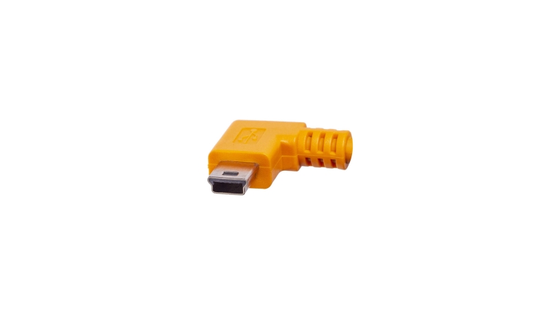 TetherPro adattatore da USB 2.0 a Mini-B 5-pin ad angolo retto 50cm arancio