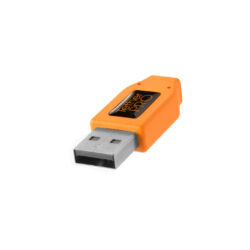 CU51RT02-ORG_TETHERTOOLS_TetherPro adattatore da USB 2.0 a Mini-B 5-pin ad angolo retto 50cm arancio