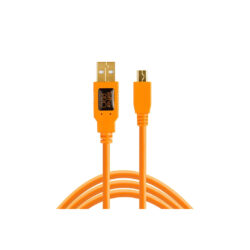 CU5451_TETHERTOOLS_Tether Tools cavo USB 2.0 maschio/Mini-B 5 pin 4,6m arancio alta visibilità