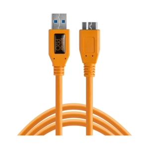 CU5454_Tether Tools cavo USB 3.0 Type-A maschio a Micro-B 4.6m arancione alta visibilità