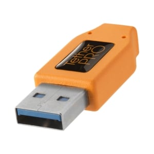 CU5454_Tether Tools cavo USB 3.0 Type-A maschio a Micro-B 4.6m arancione alta visibilità