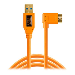 CU61RT15-ORG_Tethertools_Tether Tools cavo USB 3.0 Type-A a Micro-USB maschio ad angolo retto 4.6m arancione