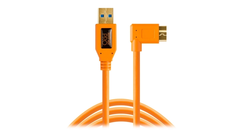 CU61RT15-ORG_Tethertools_Tether Tools cavo USB 3.0 Type-A a Micro-USB maschio ad angolo retto 4.6m arancione