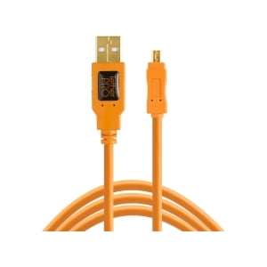CU8001-ORG_TETHERTOOLS_Tether Tools cavo USB A/Mini-B 8 pin 30cm arancio