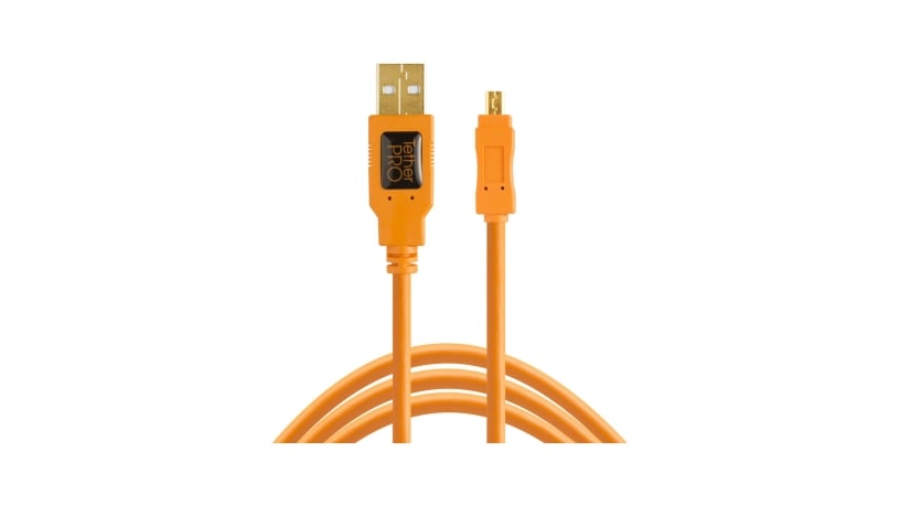 Tether Tools cavo USB 2.0 A/Mini-B 8 pin 4,6m arancio