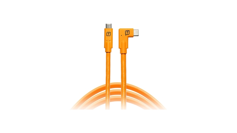 CUC15RT-ORG_TETHERTOOLS_Tether Tools Cavo Pro da USB-C a USB-C ad angolo retto 4,6m arancione