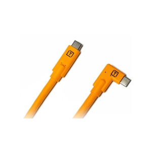 CUC15RT-ORG_TETHERTOOLS_Tether Tools Cavo Pro da USB-C a USB-C ad angolo retto 4,6m arancione