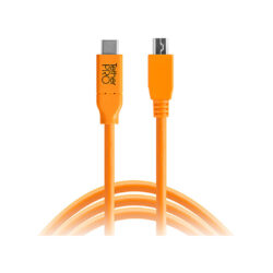 CUC2415-ORG_TETHERTOOLS_Tether Tools TetherPro cavo da USB-C a 2.0 Mini-B 5-Pin 4,6m arancio