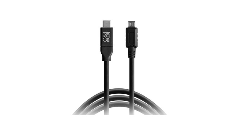 CUC2515-BLK_TETHERTOOLS_Tether Tools TetherPro cavo da USB-C a 2.0 Micro-B 5-Pin 4,6m nero