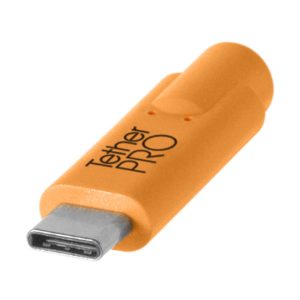 CUC3215-ORG-tetherTools_Tether Tools TetherPro cavo da USB 3.0 a USB-C maschio 4.6m arancione