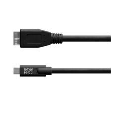 CUC33R15-BLK_TetherTools_Tether Tools cavo Micro-USB 3.0 Type-B a Type-C maschio ad angolo retto 4.6m nero