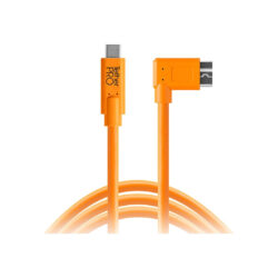 CUC33R15-ORG_TETHERTOOLS_Tether Tools TetherPro cavo da USB-C a 3.0 Micro-B ad angolo retto 4,6m arancio