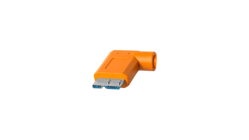 CUC33R15-ORG_TETHERTOOLS_Tether Tools TetherPro cavo da USB-C a 3.0 Micro-B ad angolo retto 4,6m arancio