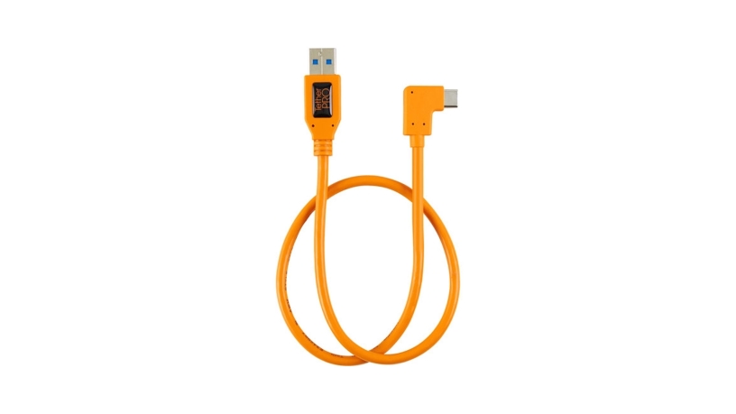 CUCRT02-ORG_TetherTools_Tether Tools cavo adattatore USB 3.0 a USB-C ad angolo retto 50 cm arancione