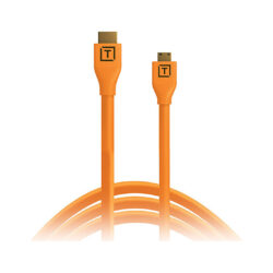 H2C15-ORG_TetherTools_Tether Tools TetherPro cavo Mini HDMI 2.0 a HDMI 2.0 con Ethernet 4.6m arancione