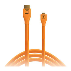 H2D15-ORG_Tether tols_Tether Tools TetherPro cavo Micro HDMI 2.0 a HDMI 2.0 con Ethernet 4.6m arancione
