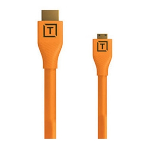 H2D15-ORG_Tether tols_Tether Tools TetherPro cavo Micro HDMI 2.0 a HDMI 2.0 con Ethernet 4.6m arancione