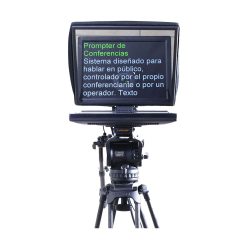 Teleprompter TVPrompt Light LE15M-HB1 ad alta luminosità HB 1000nit con monitor auto-reverse da 15'' per fotocamere medio-piccole