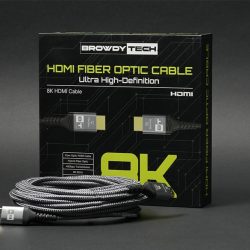 BrowdyTech A325 Cable HDMI de fibra óptica de 10 m Gris