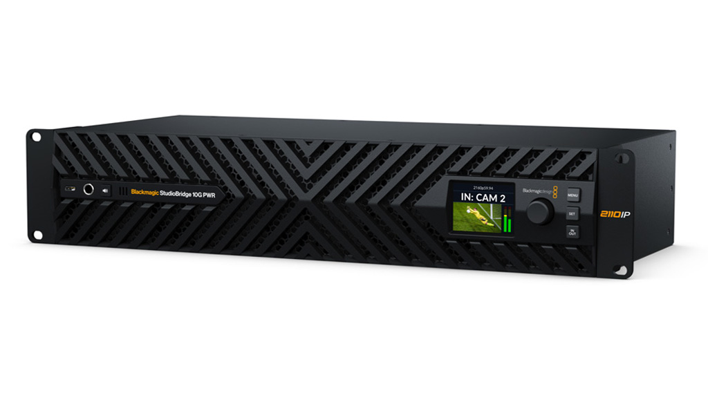 Blackmagic StudioBridge 10G PWR Ponte Video 2 RU IP 2