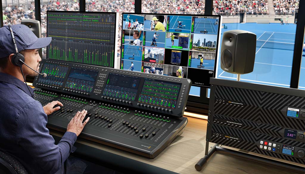 Blackmagic Fairlight Live Audio Panel 10 Superficie di Controllo Desktop Visual 3
