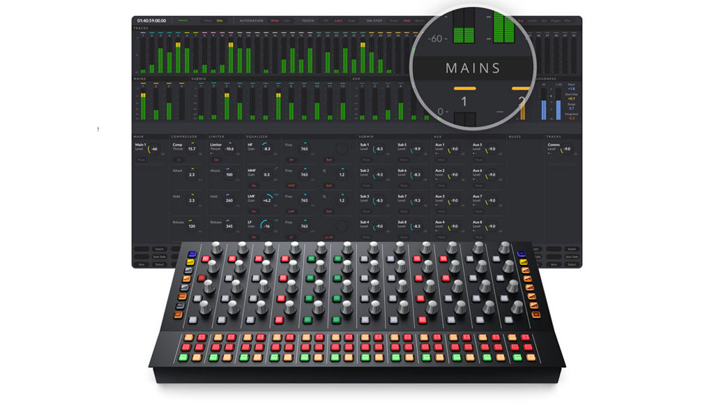 Blackmagic Fairlight Console Channel Control Modulo di Controllo Canale visual 3