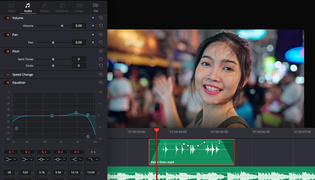 Blackmagic Fairlight Console Audio Editor Dashboard for Audio Editing